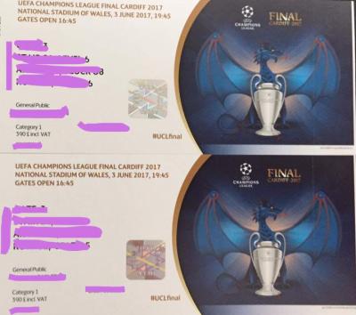 6 X ENTRADAS CAT.1 CHAMPIONS LEAGUE CARDIFF 2017